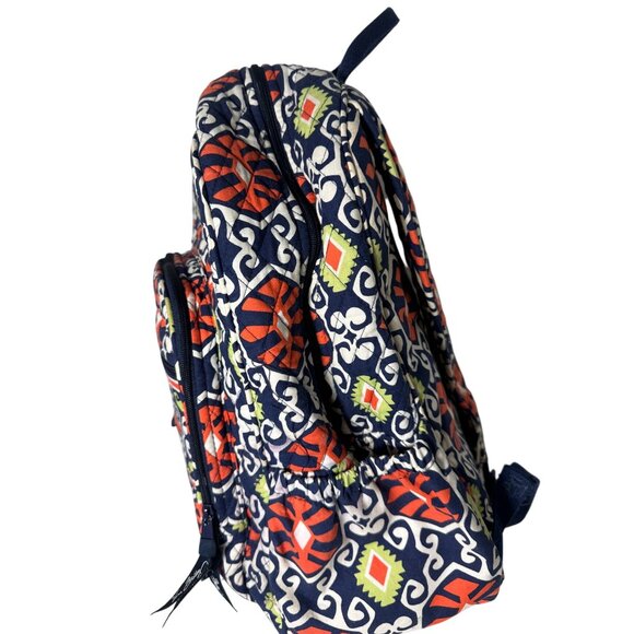 Vera Bradley Quilted Backpack With Colorful Pattern & Multiple Pockets Adjustabl - Picture 4 of 9